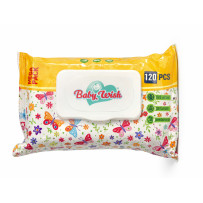 Șervețele umede Baby Wish, 120 șervețele