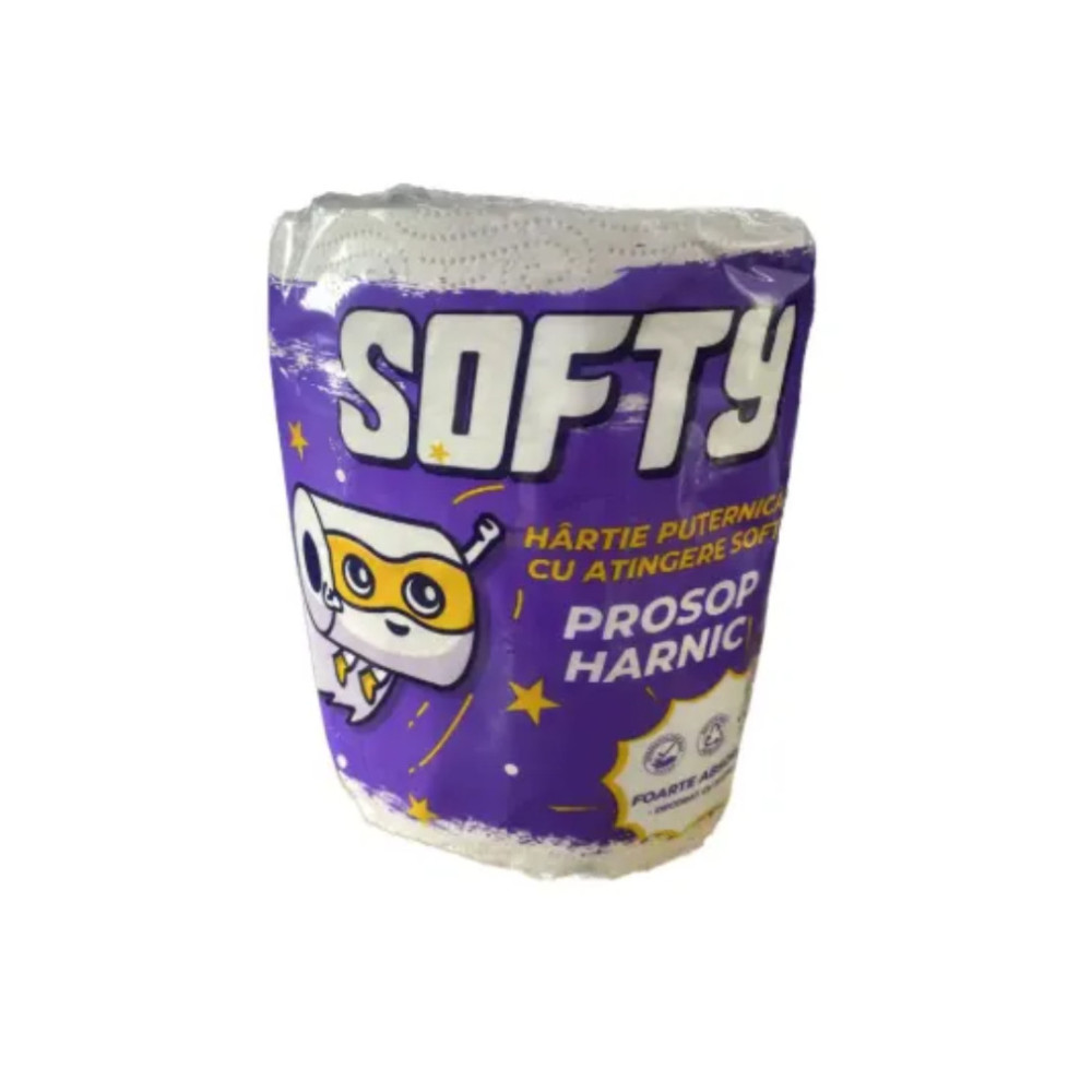Prosoape de bucătărie Softy – 2 straturi, 1 rolă, 190 foi